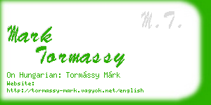 mark tormassy business card
