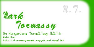 mark tormassy business card